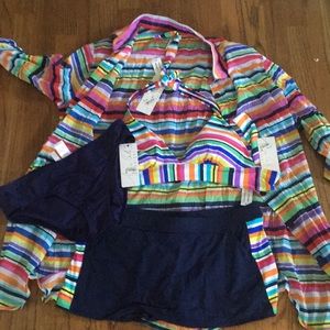 NWT Anne Cole 4pc Swim Set